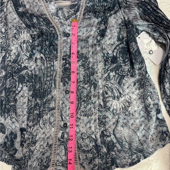 GUESS - NWT Josette long sleeve floral chiffon top XS - Picture 13 of 15